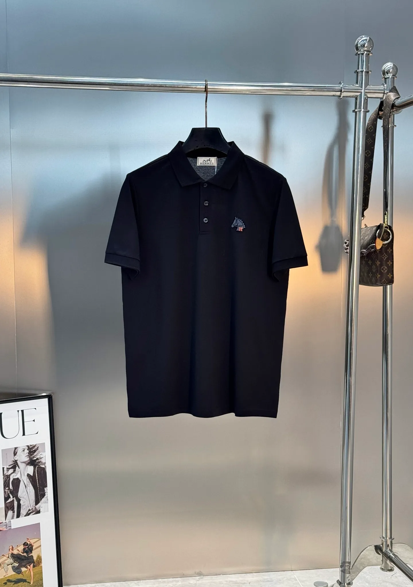 ⚜️HERMES New Arrival Polo ，Classic + ， 。 ， ✨ Breathable ， OK！ ， ， Versatile。Light Blue ， ， 👍🏻 ！ ：White. .Black.Sizes：M-3XL（S 4XL ） ❗️175/140 L